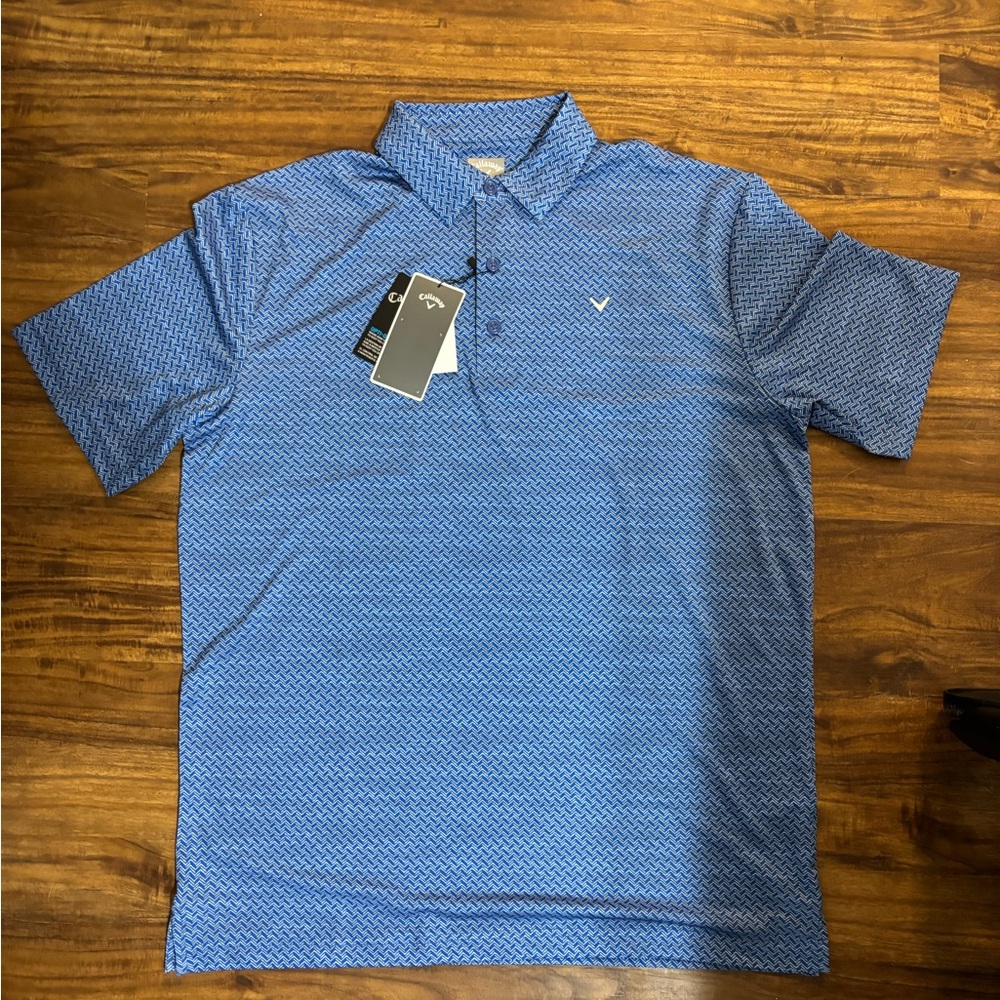 NWT Callaway Blue Golf Polo Shirt